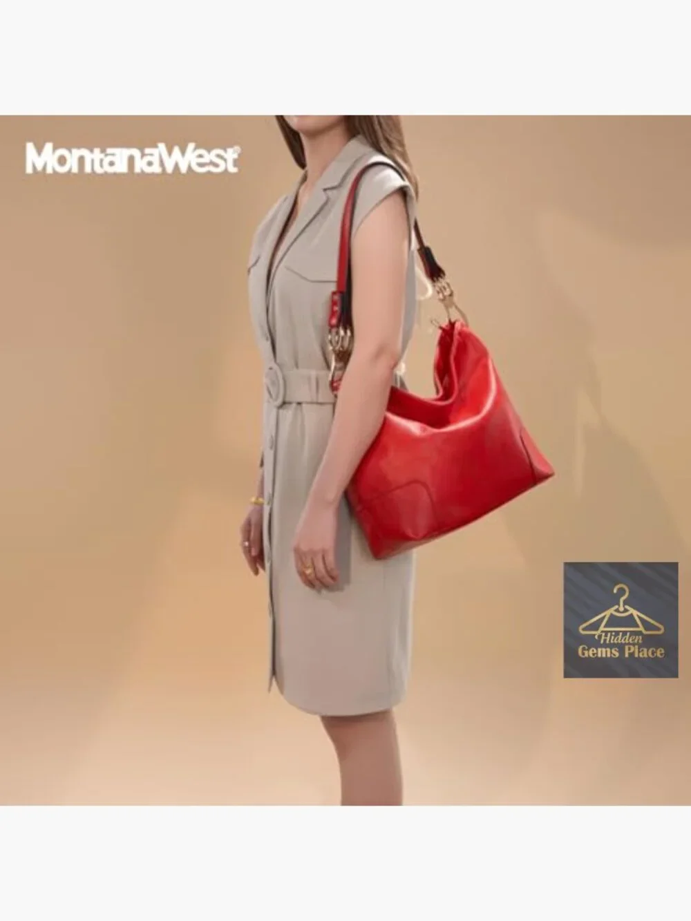 Large Hobo Bag w/ Top Handle, Shoulder Strap - Faux Leather Handbag